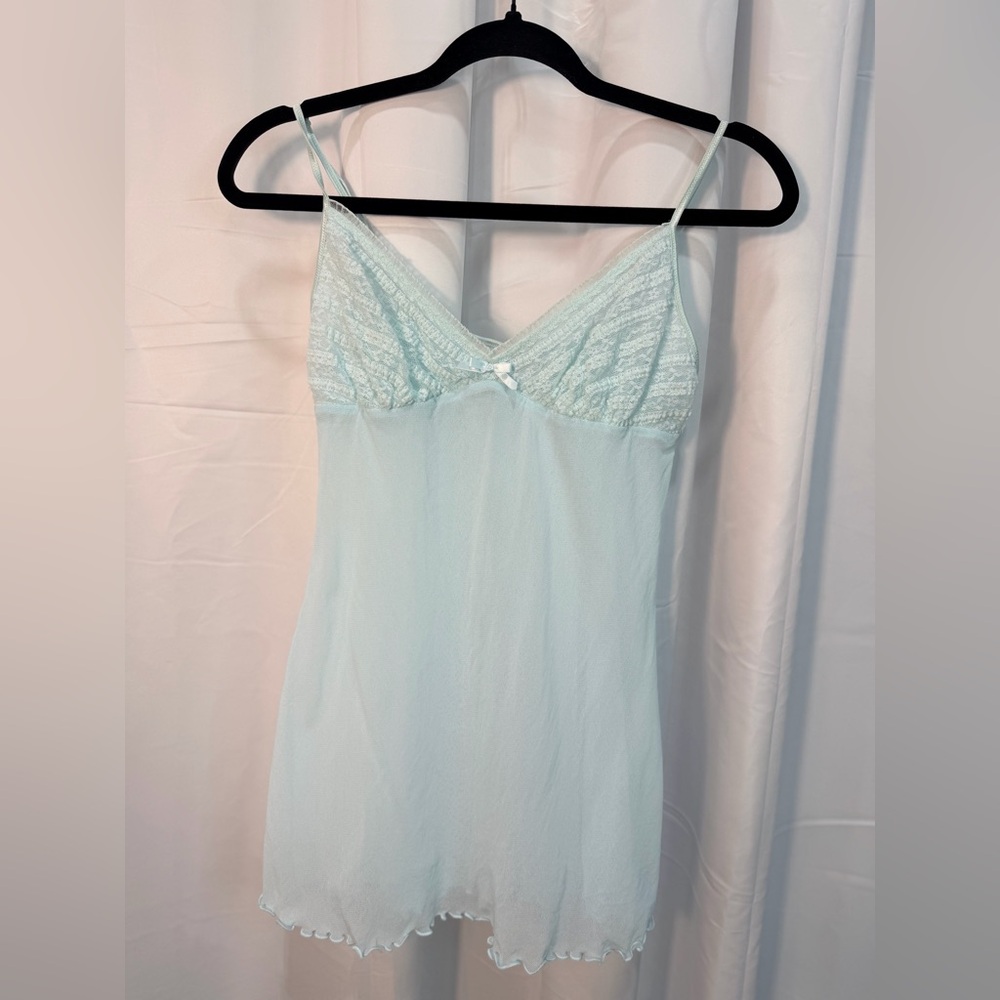 Victoria's Secret dusty sage lace chemise, babydoll y2k